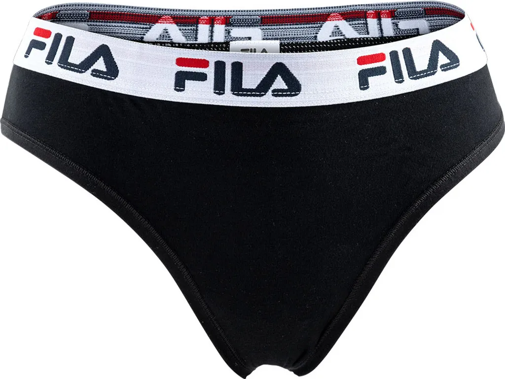 FILA Damen Brazilian Slip - 4er Pack, Logo-Bund, Baumwolle Stretch, Einfarbig Schwarz XL 4 FILA Damen Brazilian Slip - 4er Pack, Logo-Bund, Baumwolle Stretch, Einfarbig Schwarz XL – Bild 2