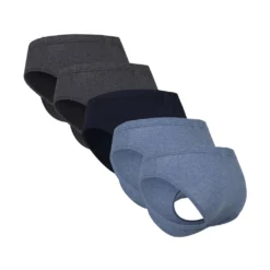 Götzburg Herren Briefs 5er Pack - Single Jersey, Unterwäsche Set, Baumwolle Stretch Blau/Grau L -Günstiges Mode Wucht Geschäft 6a5f044e9ba10f628558816e7e9d94ec