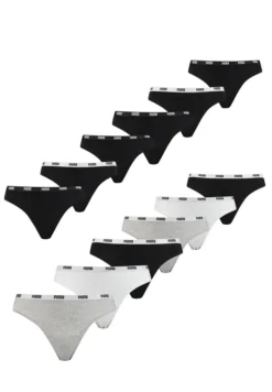 Puma Women String Damen Slip Unterwäsche 701218849, Farbe:002 - White/Grey/Black, Bekleidungsgröße:S -Günstiges Mode Wucht Geschäft 70c508056e17e5aa6b4f247a966def20