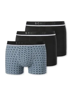 Schiesser 3er Pack 95/5 Organic Baumwolle Retro Short / Pant Sportlicher Logo-Webgummibund, Angenehm Weich Und Formstabil, Elastische Single-Jersey-Qualität