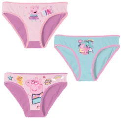 Peppa Wutz Unterhose Slip 3-er Pack Peppa Pig Kinderunterwäsche Gr. 92-128 Cm