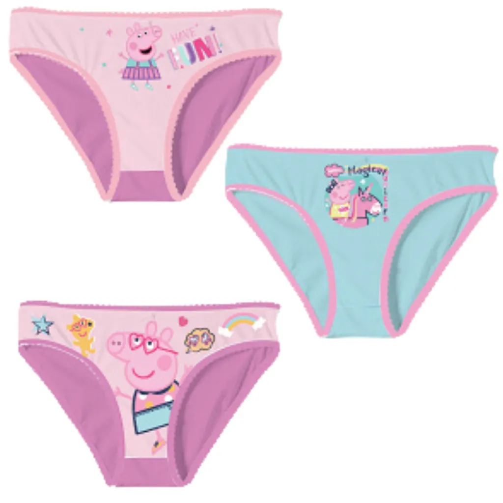 Peppa Wutz Unterhose Slip 3-er Pack Peppa Pig Kinderunterwäsche Gr. 92-128 Cm 3 Peppa Wutz Unterhose Slip 3-er Pack Peppa Pig Kinderunterwäsche Gr. 92-128 Cm