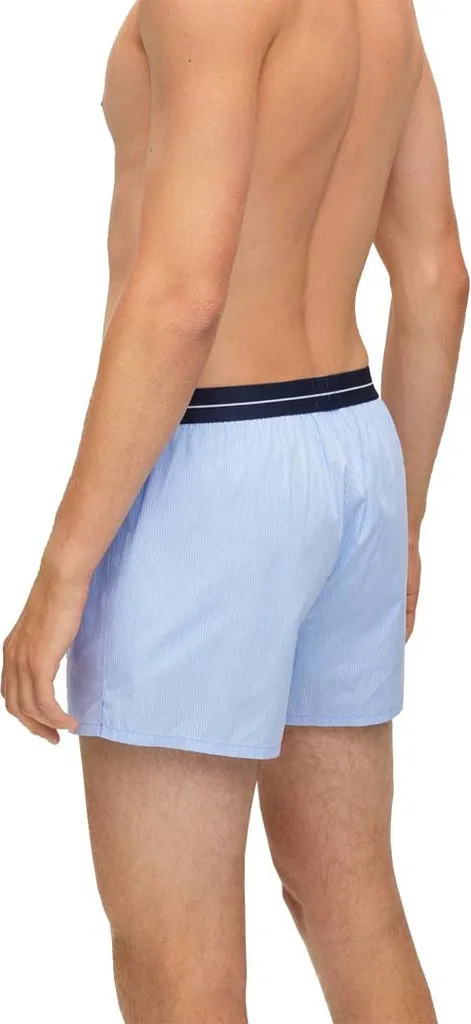 HUGO BOSS Zweier-Pack Pyjama-Shorts Webboxer Aus Baumwolle Mit Logo Am Bund 471 Hellblau/Bund Navy XXL 6 HUGO BOSS Zweier-Pack Pyjama-Shorts Webboxer Aus Baumwolle Mit Logo Am Bund 471 Hellblau/Bund Navy XXL – Bild 5