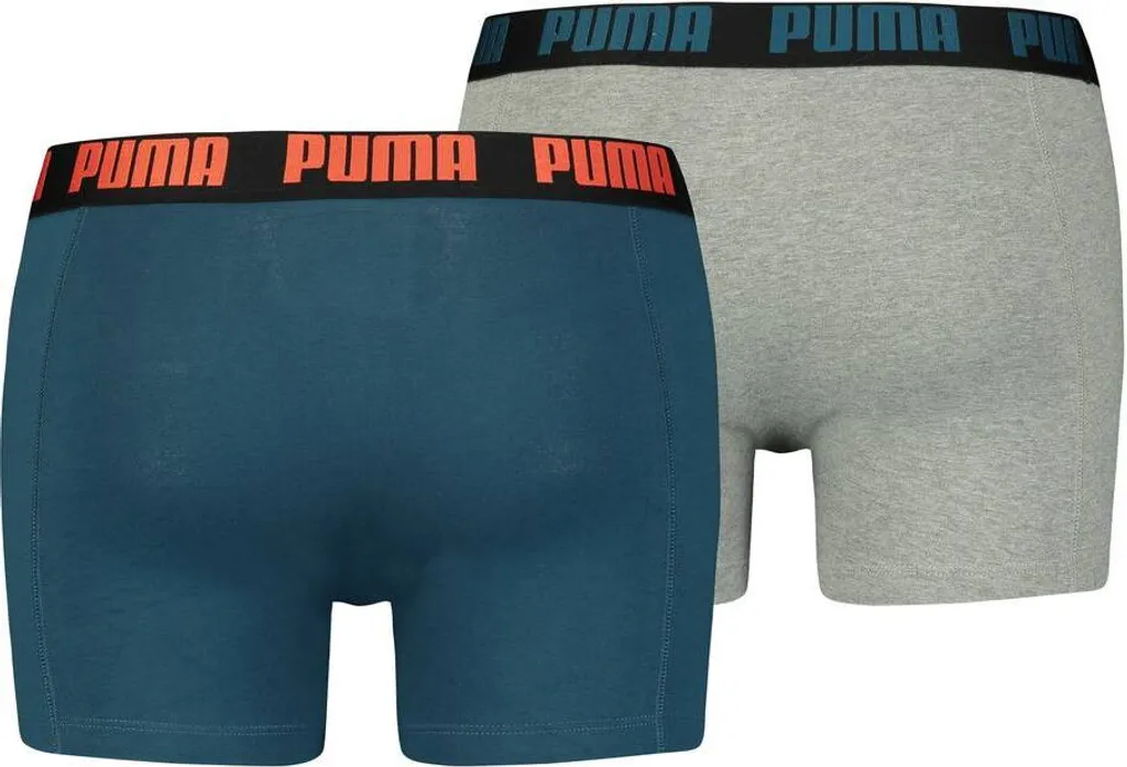 PUMA BASIC BOXER 2P Intense Blue / Grey Mélange XL 4 PUMA BASIC BOXER 2P Intense Blue / Grey Mélange XL – Bild 2