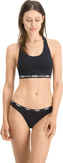 PUMA Damen Iconic String, 3er Pack - Soft Baumwolle Stretch Schwarz S -Günstiges Mode Wucht Geschäft 7ca2b2adae9607e6ba9a7466b05d003a