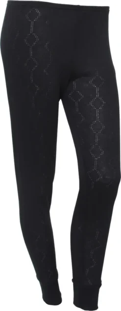 Floso Damen Thermo-Unterhose, Lang THERM132 (40-42) (Schwarz)