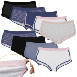 Lospitch 3x Damen Unterwaesche Slips Slips Set Unterhose Baumwolle Microfaser Gr.S