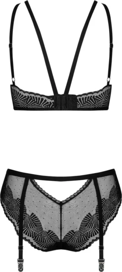 Obsessive Dessous Set Aus Zart Gemustertem Material, Farbe: Schwarz, Größe: S/M 14 Obsessive Dessous Set Aus Zart Gemustertem Material, Farbe: Schwarz, Größe: S/M -Günstiges Mode Wucht Geschäft 82d7ec4d0ca2a4f04cd29d352a6916a7