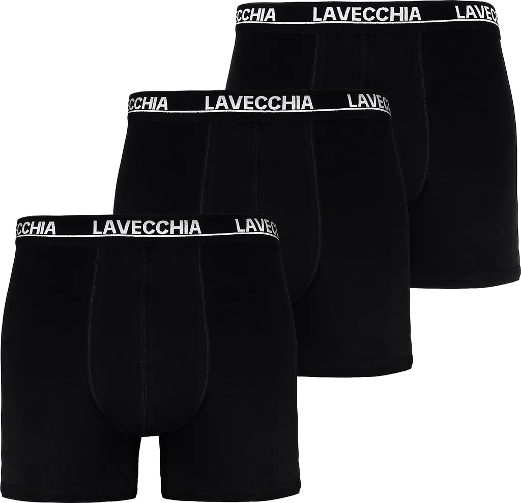 Übergrössen Dreierpack Top Herren Boxershorts Unterhose Lavecchia Schwarz Uni 5XL 3 Übergrössen Dreierpack Top Herren Boxershorts Unterhose Lavecchia Schwarz Uni 5XL
