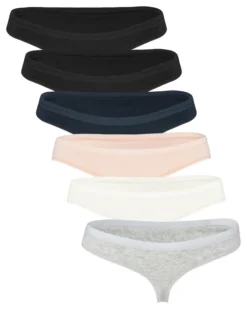 Fabio Farini - 6er Pack Damen Baumwolle Strings, Größe:S, Farbe:Multifarb Set -Günstiges Mode Wucht Geschäft 8d39a44c1a6aad5c3bd7c6e764a590dc