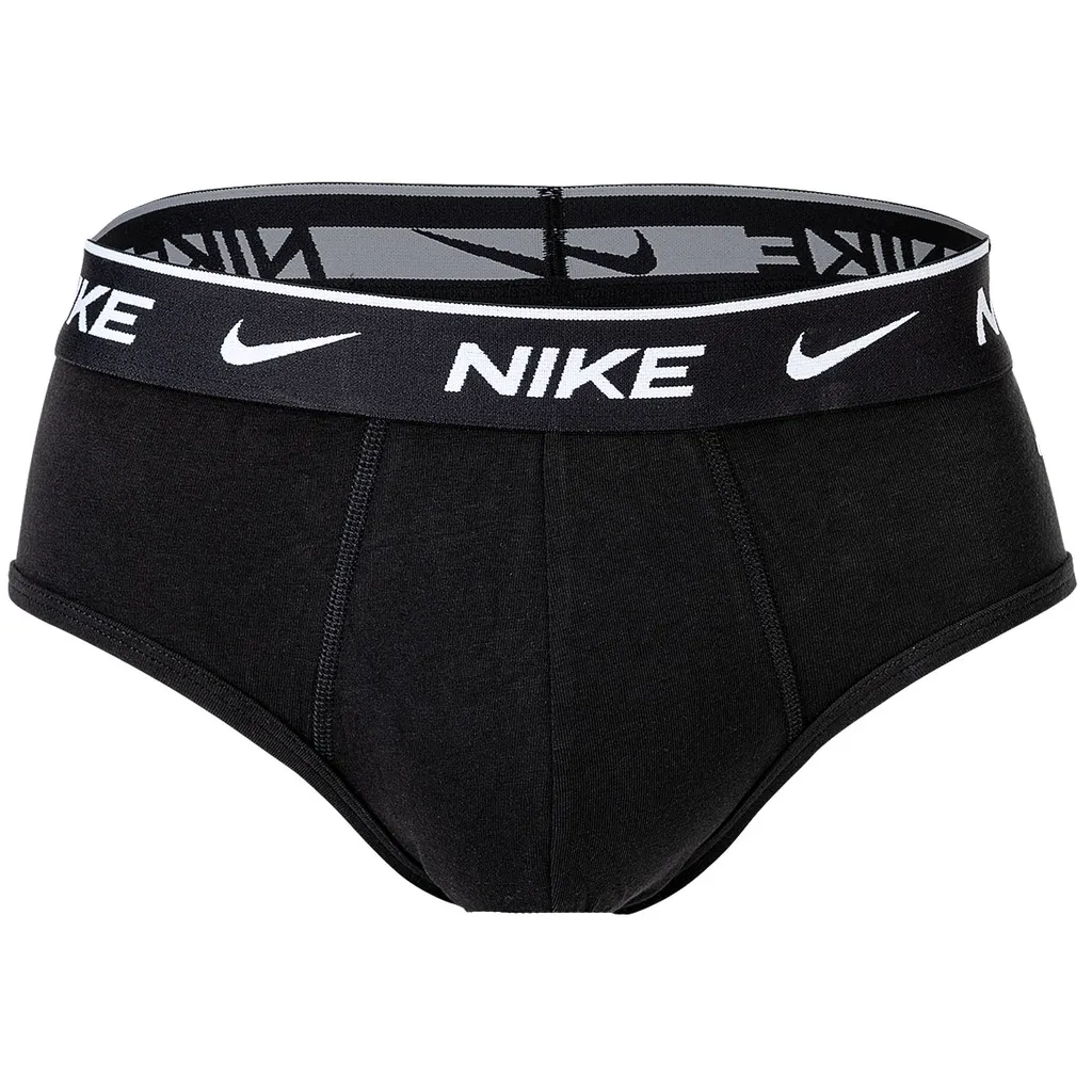 NIKE Herren Slips, 3er Pack - Briefs, Logobund, Baumwolle Stretch Schwarz L 4 NIKE Herren Slips, 3er Pack - Briefs, Logobund, Baumwolle Stretch Schwarz L – Bild 2