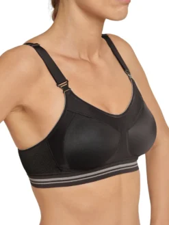 Schiesser Damen Sport BH Bra High Impact - 172739, Farbe:schwarz, Größe BH:75B -Günstiges Mode Wucht Geschäft 94825ad019a50f0854326892b8e5b366