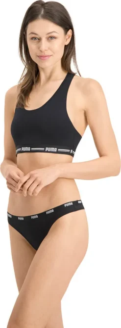 PUMA Damen Iconic String, 3er Pack - Soft Baumwolle Stretch Schwarz S -Günstiges Mode Wucht Geschäft 984591cc199ff9aa9f1a53331929210e
