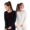 Damen Thermo Unterhemden Set | 2 Langarm Unterhemden | Funktionsunterhemden | Thermounterhemden 2er Pack - Creme/Schwarz - S -Günstiges Mode Wucht Geschäft 986760039522e095dc9db0ee5a725f59