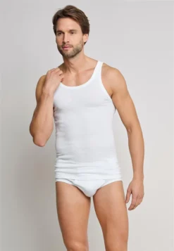 SCHIESSER 1/2 Arm Unterhemd Herren Essentials Baumwolle Doppelripp -Günstiges Mode Wucht Geschäft 996dcae021bb3d61078a65a5f7e47d8c