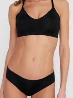 ONLY Damen Slip Nahtlos 3-er Pack Low Rise Taillen Unterhosen Unterwäsche Panties ONLTRACY, Farben:Schwarz, Größe:XS