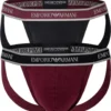 EMPORIO ARMANI Herren Jockstrap, 2er Pack - Jocks, Tanga Slip, Stretch Baumwolle Schwarz/Rot M -Günstiges Mode Wucht Geschäft a11bcc54d31e2cd90b5b0e4c93cb2e7b