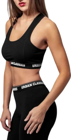 Urban Classics Damen Sport-BH Logo Bra TB1490 Schwarz Black 3XL -Günstiges Mode Wucht Geschäft a297761ebf3e6b6bc2f24759cdf7ef65