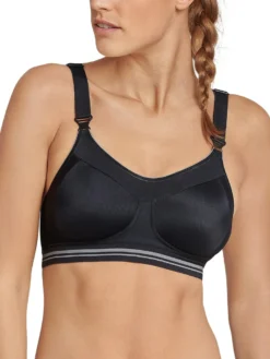 Schiesser Damen Sport BH Bra High Impact - 172739, Farbe:schwarz, Größe BH:75B -Günstiges Mode Wucht Geschäft a297f3e32d241330c77a2d45a6c172e7