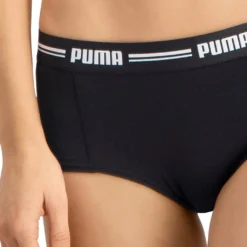 PUMA Damen Iconic Hipster, 3er Pack - Soft Baumwolle Stretch Schwarz L -Günstiges Mode Wucht Geschäft a68ae41f5523fe783b36f85e40dac95c 1