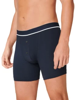 SCHIESSER Herren Retro Longshorts - Pants, Baumwolle Stretch, Einfarbig Blau XL -Günstiges Mode Wucht Geschäft a6ddcd503e288f195f7f8e70e0be612c