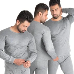 Thermounterhemd Herren 3er Pack | Thermo Unterhemd Mit Innenfleece | 3 Stück Langarm Thermohemden - Grau - 8/XXL -Günstiges Mode Wucht Geschäft a883c732d979372a49a65f5c0bbeabc1