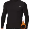 Thermoshirt Herren Thermo Unterhemd Langarm Funktionsshirt Winter Shirt Warm Ski Wandern Fahrrad Mit Stehkragen DE Schwarz L -Günstiges Mode Wucht Geschäft ac21de4828c09c4164d70036374aa657