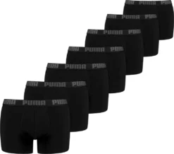 7er Pack PUMA Herren Boxershorts Shorts Unterhosen Everyday Boxer, Farbe:Schwarz, Wäschegröße:M, Artikel:-001 Black / Black