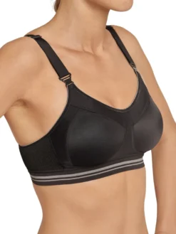 Schiesser Damen Sport BH Bra High Impact - 172739, Farbe:schwarz, Größe BH:75B -Günstiges Mode Wucht Geschäft ac85b7a3684c119761b512a81a0a4bab