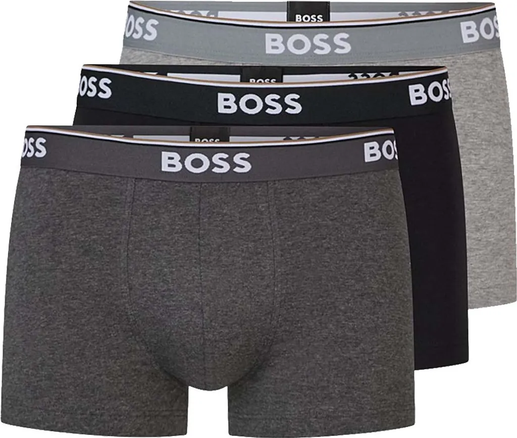 Hugo Boss BOSS Herren Boxershorts Trunk Unterhosen Baumwolle Stretch 3er Pack L 1xHellgrau/Grau/Schwarz 3 Hugo Boss BOSS Herren Boxershorts Trunk Unterhosen Baumwolle Stretch 3er Pack L 1xHellgrau/Grau/Schwarz