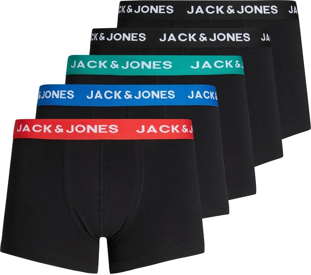 Jack & Jones Herren Trunks Boxer-Shorts - JacHuey Unter-Hosen Pants 5er-Pack, Farbe:Schwarz, Größe:M 3 Jack & Jones Herren Trunks Boxer-Shorts - JacHuey Unter-Hosen Pants 5er-Pack, Farbe:Schwarz, Größe:M