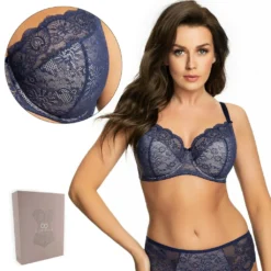 Gorsenia K357 Blanca Bügel BH Dame Dessous Spitze Geblümt Regulierbar Setteil EU, Dunkelblau, 90E -Günstiges Mode Wucht Geschäft b5273a6f6b023b93b37dca9adb76cd47