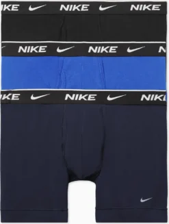 NIKE Herren Boxer Shorts, 3er Pack - Trunks, Logobund, Baumwolle Stretch Blau/Schwarz L -Günstiges Mode Wucht Geschäft b55725dc09d5a2cdd2876fb486130647