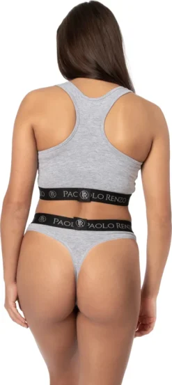 Paolo Renzo Damen Tanga SPORT LINE 6 Stück - Sport String Tanga - Größe S - Grau -Günstiges Mode Wucht Geschäft b5593a63511e3d6732aa432db3e4c418