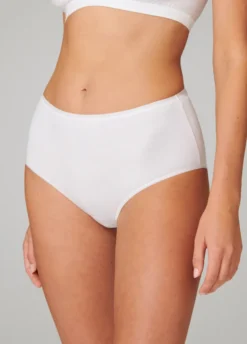 SCHIESSER Damen Slip 2er Pack - Midi-Slip, Baumwolle Stretch, Uni Weiß XL -Günstiges Mode Wucht Geschäft b6b3fdc8eb6e1f1bb7523ee1bc2bd76e