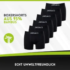 JARAQ Bambus Boxershorts Herren 6er Pack Perfekte Passform Unterhosen Für Männer S - 4XL Schwarz, Boxer Größe:L -Günstiges Mode Wucht Geschäft b6bd2fbf126c1141bdc9bfe7d39e7871