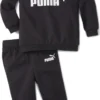 Puma MINICATS ESS Crew Jogger FL Trainingsanzug Sportanzug 846141 Schwarz, Bekleidung:98