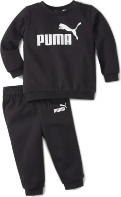 Puma MINICATS ESS Crew Jogger FL Trainingsanzug Sportanzug 846141 Schwarz, Bekleidung:98