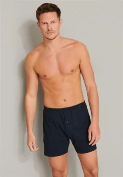 SCHIESSER Herren Boxershorts 2er Pack - Shorts, Single Jersey, Unifarbig, S-4XL Schwarz/Blau L -Günstiges Mode Wucht Geschäft bbe0640e05780db0e90e43f5a4383b7d