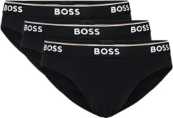 HUGO BOSS Herren Slips Aus Stretch Baumwolle Im Dreierpack Schwarz/001 XL