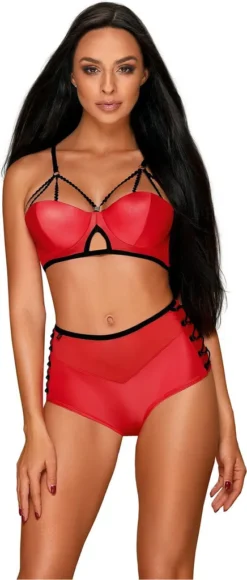 Obsessive Leatheria Set Rot Größe: S/M -Günstiges Mode Wucht Geschäft c105c18dd6e30feb16f32850593fbc90