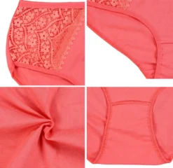 Alkato Damen Hohe Taille Slips Baumwolle Unterhosen Mit Spitze Unterwäsche 5er Pack, Farbe: Mehrfarbig 1, Größe: 3XL -Günstiges Mode Wucht Geschäft c47753f516693acf0066087b01cce0bf