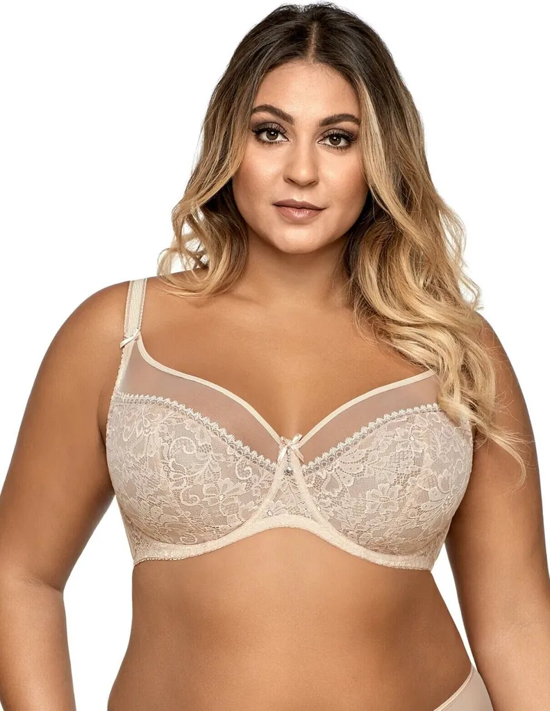 AVA Damen Soft BH Unterwäsche Gemustert Mit Seitenstäbchen Und Regulierbarem Setteil 1396, Farbe:Beige, BH Unterbrustumfang:85, BH Cup Größe:J 5 AVA Damen Soft BH Unterwäsche Gemustert Mit Seitenstäbchen Und Regulierbarem Setteil 1396, Farbe:Beige, BH Unterbrustumfang:85, BH Cup Größe:J – Bild 3