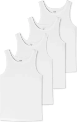 Uncover By Schiesser 4er Pack Basic Unterhemd / Tanktop Unterhemden Mit Perfekter Passform, Hochwertige Verarbeitung Und Hohe Formstabilität, Weiche Single Jersey Qualität