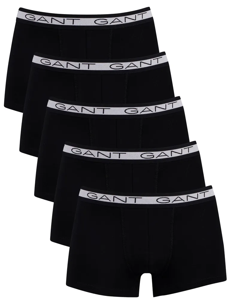 GANT Herren 5 Pack Basic Trunks, Schwarz L 3 GANT Herren 5 Pack Basic Trunks, Schwarz L
