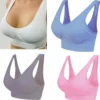 3-er Damen Komfort BHs Nahtlos Bustier Sport Push Up Top BHs Fitness Yoga BHs, Lila/Rosa/Blau, 2XL -Günstiges Mode Wucht Geschäft c8701abef29a7ee4adac112c48c23f7f