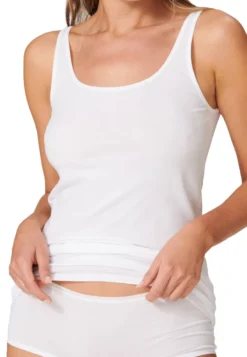 SCHIESSER Damen Trägertop, 2er Pack - Single Jersey, Serie 95/5, Uni Weiß 3XL -Günstiges Mode Wucht Geschäft cf2e2b5d5e133e03a14162940565a2e5