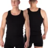 Black Snake® Herren Unterhemd 4er Set Seamless Tank Top Feinripp Achselshirt - Schwarz - 9/3XL