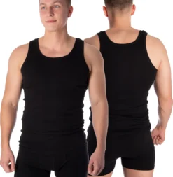 Black Snake® Herren Unterhemd 4er Set Seamless Tank Top Feinripp Achselshirt - Schwarz - 9/3XL