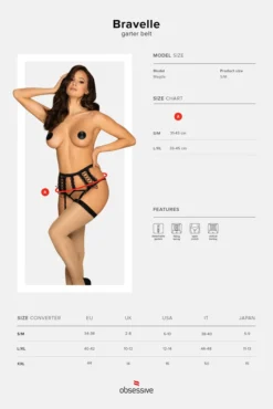 Obsessive - Bravelle Garter Gürtel L/Xl -Günstiges Mode Wucht Geschäft d07d89c92004acbfdabf001758eef48d